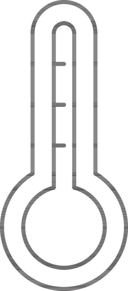 thermomètre icône dans noir ligne art. vecteur