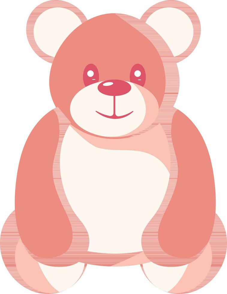 nounours ours icône ou symbole dans rouge couleur. vecteur