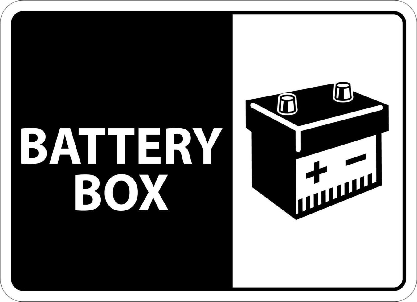 symbole batterie signe batterie boîte sur blanc Contexte vecteur