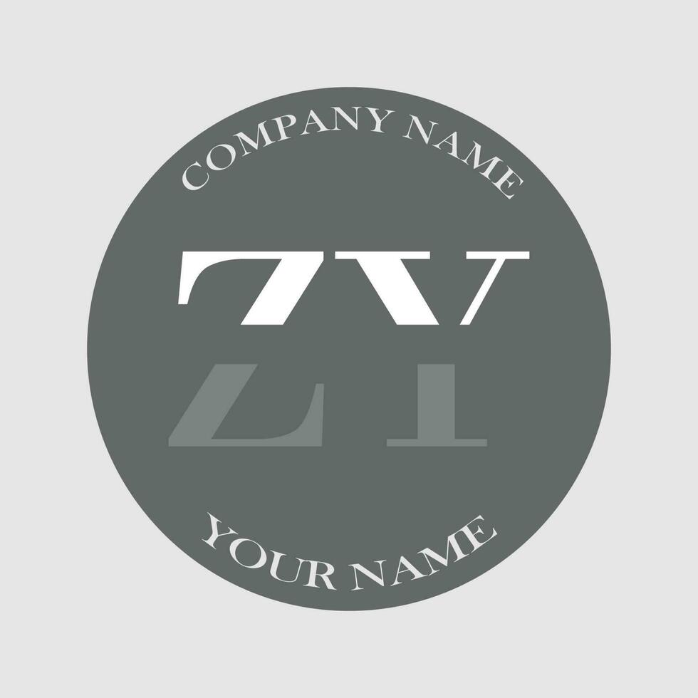 initiale zy logo lettre monogramme luxe main tiré vecteur