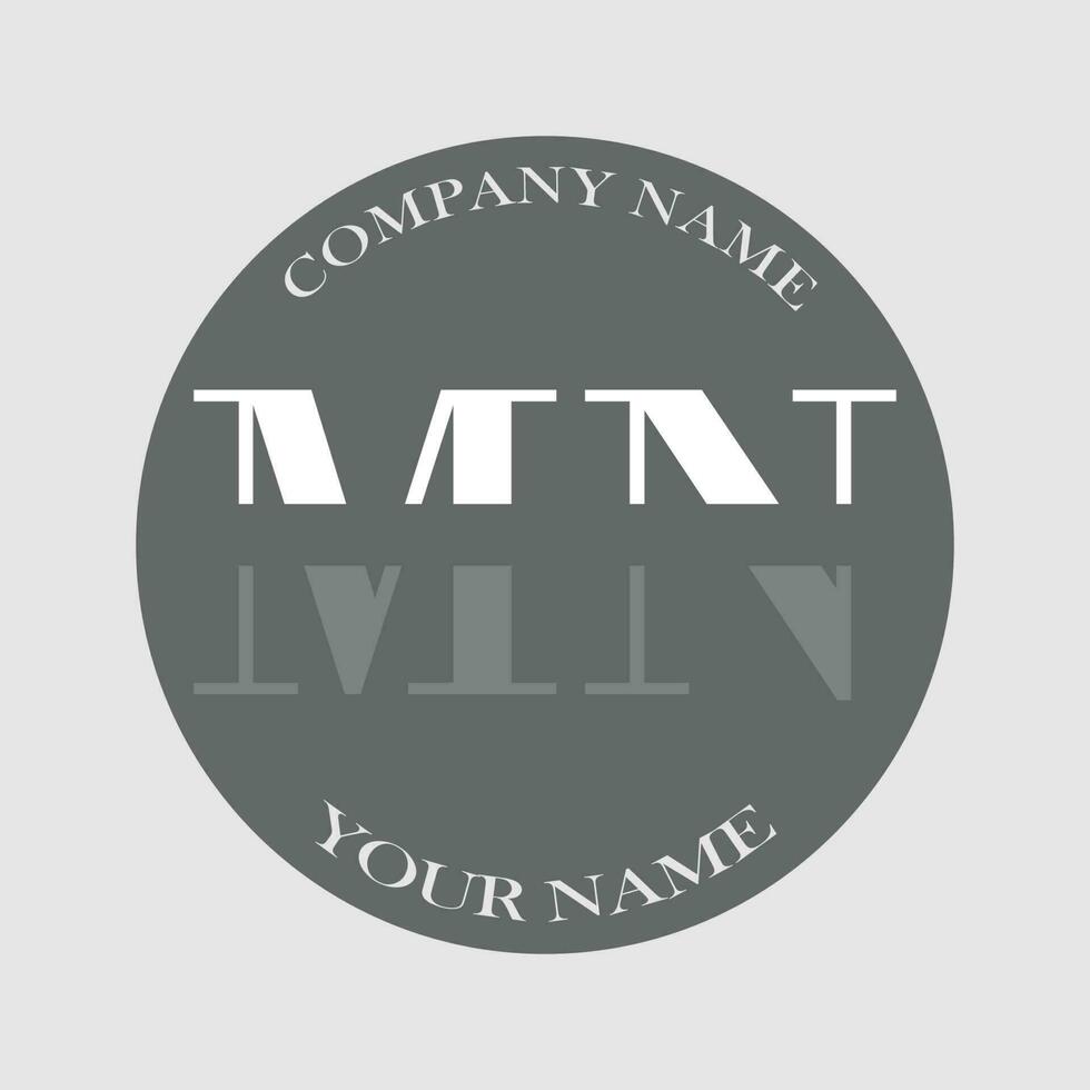 initiale mn logo lettre monogramme luxe main tiré vecteur