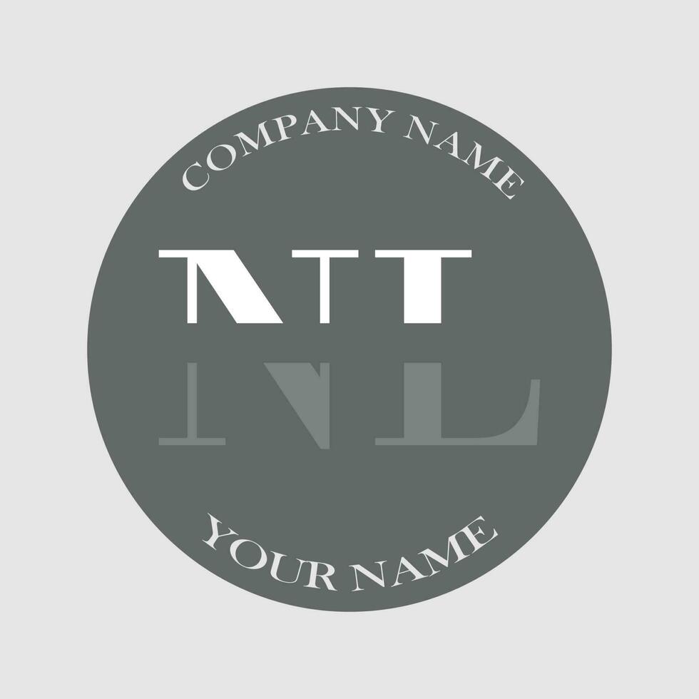 initiale nl logo lettre monogramme luxe main tiré vecteur