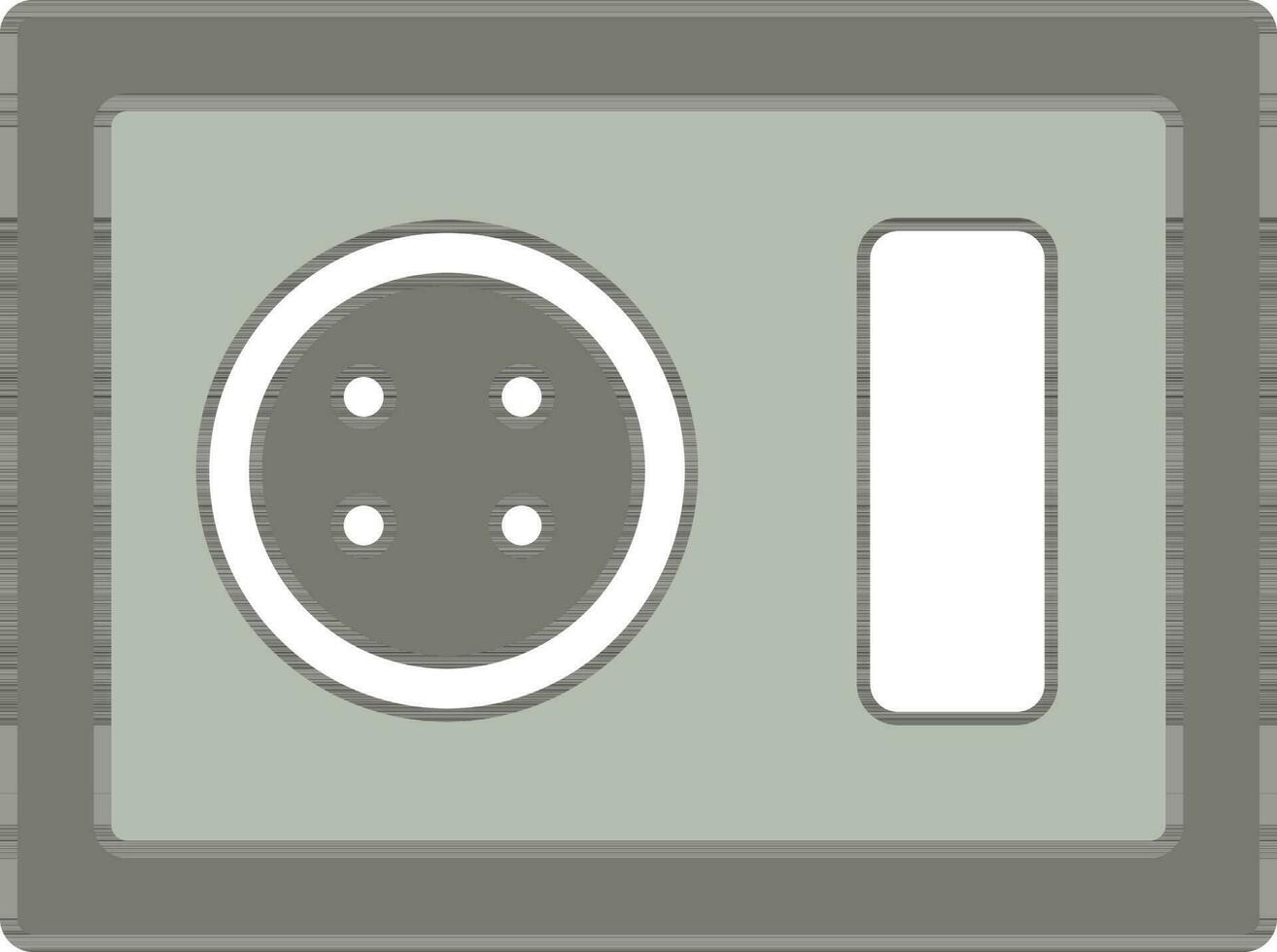 tableau électrique icône dans gris et blanc couleur. vecteur