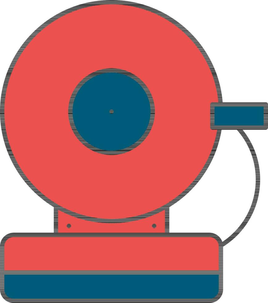 rouge et bleu Couleur Feu alarme icône dans plat style. vecteur