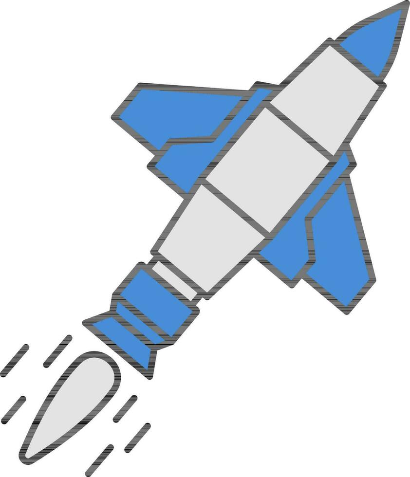 illustration de missile icône dans plat style. vecteur