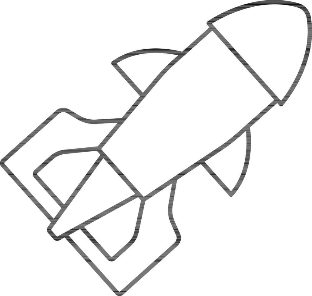 illustration de missile ou fusée icône dans plat style. vecteur