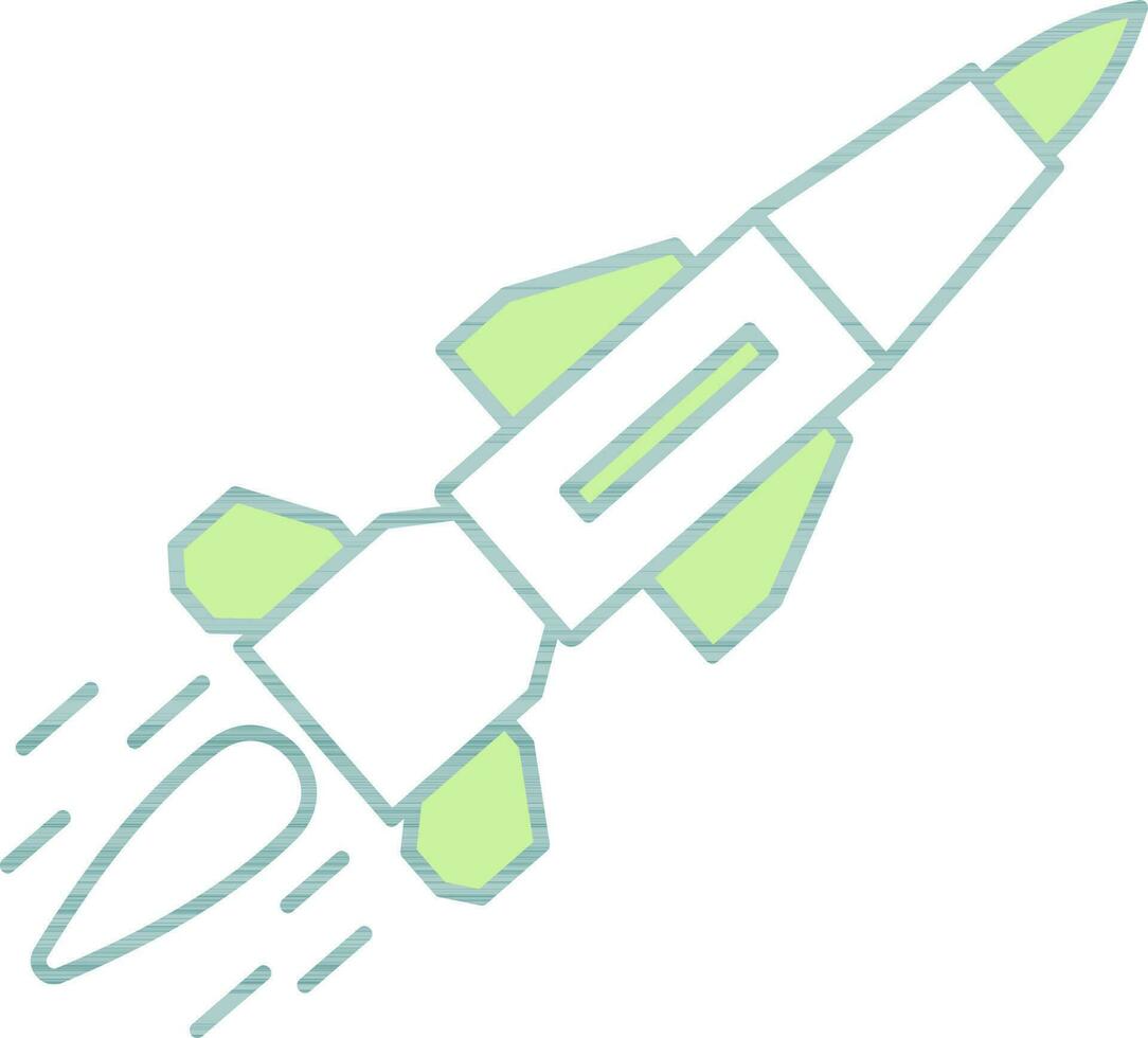 isolé missile ou fusée icône dans plat style. vecteur