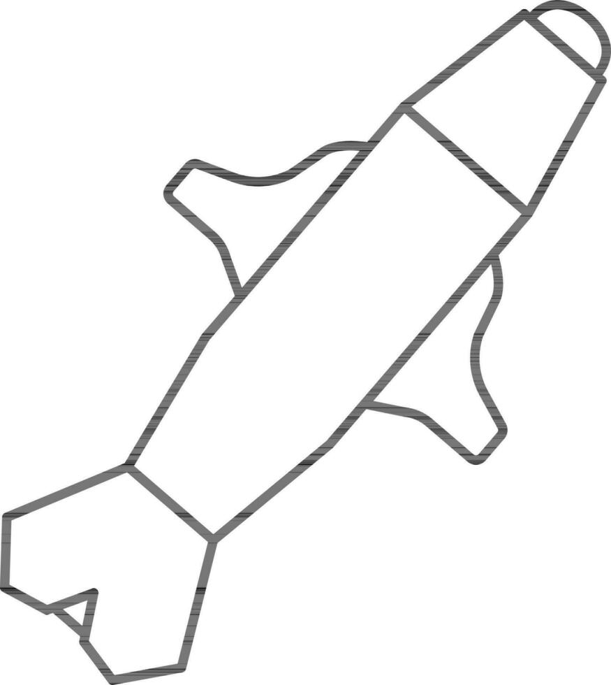 illustration de missile icône dans plat style. vecteur