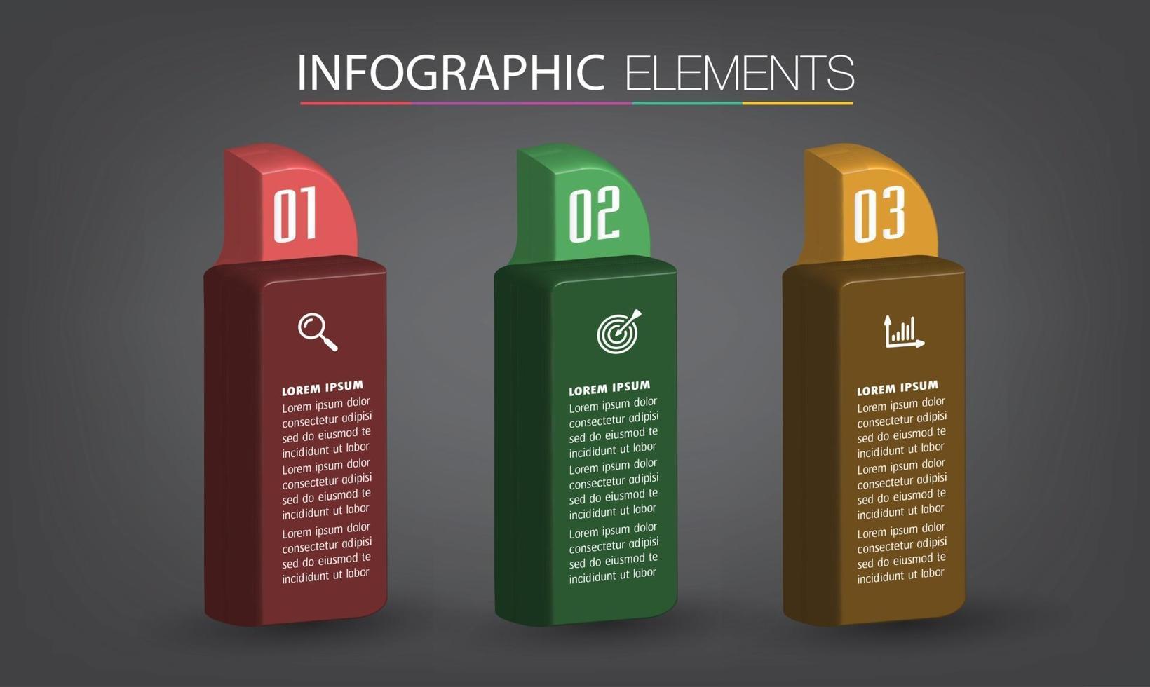 infographie de bannière de modèle de zone de texte moderne vecteur