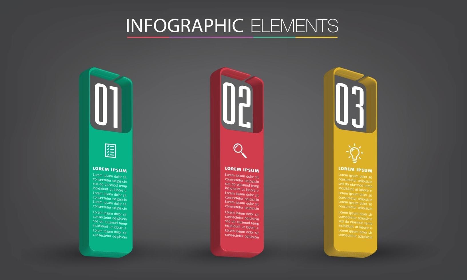 infographie de bannière de modèle de zone de texte moderne vecteur