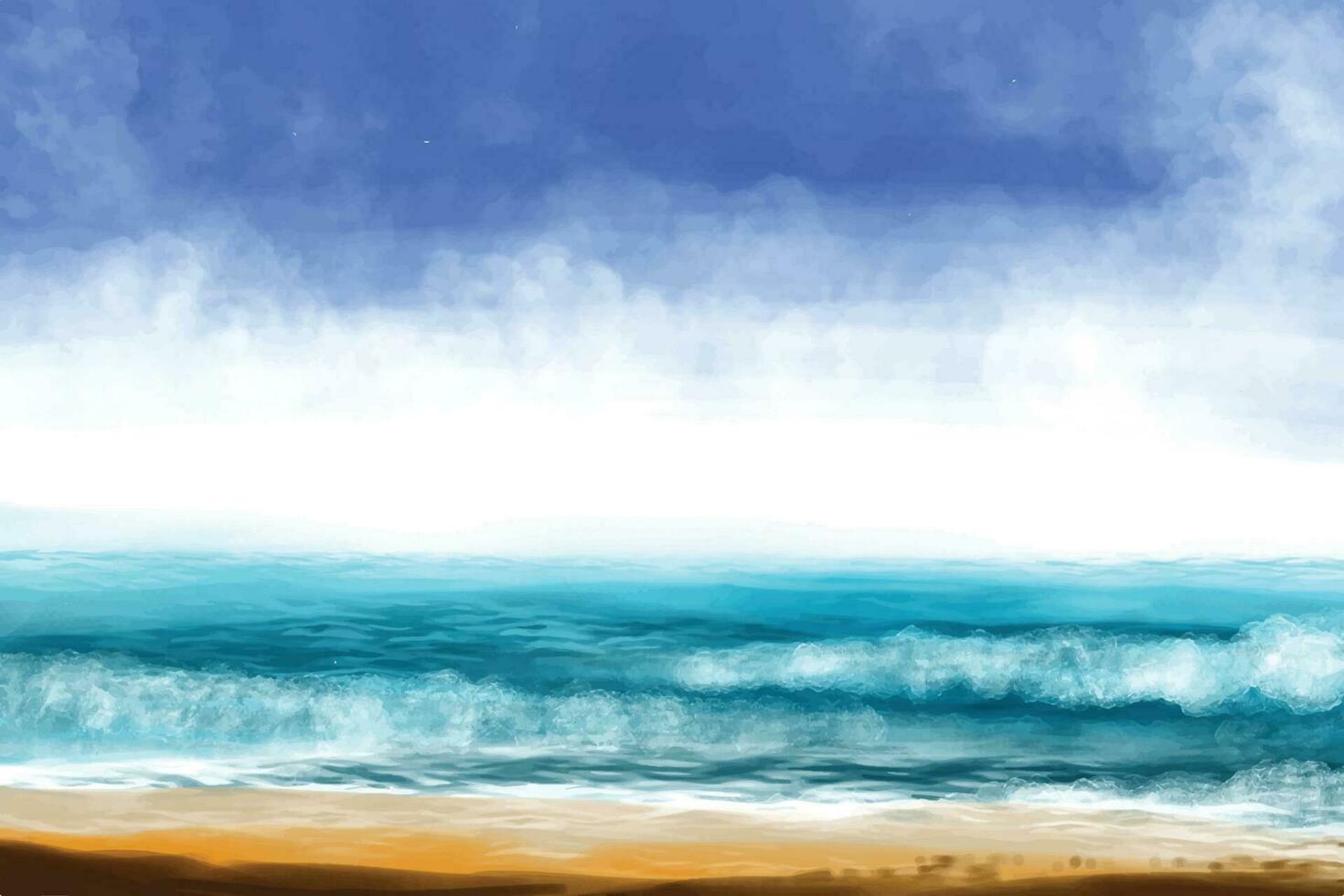 mer vagues monde océan journée Contexte illustration vecteur