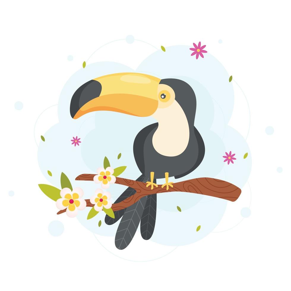 illustration de toucan mignon vecteur