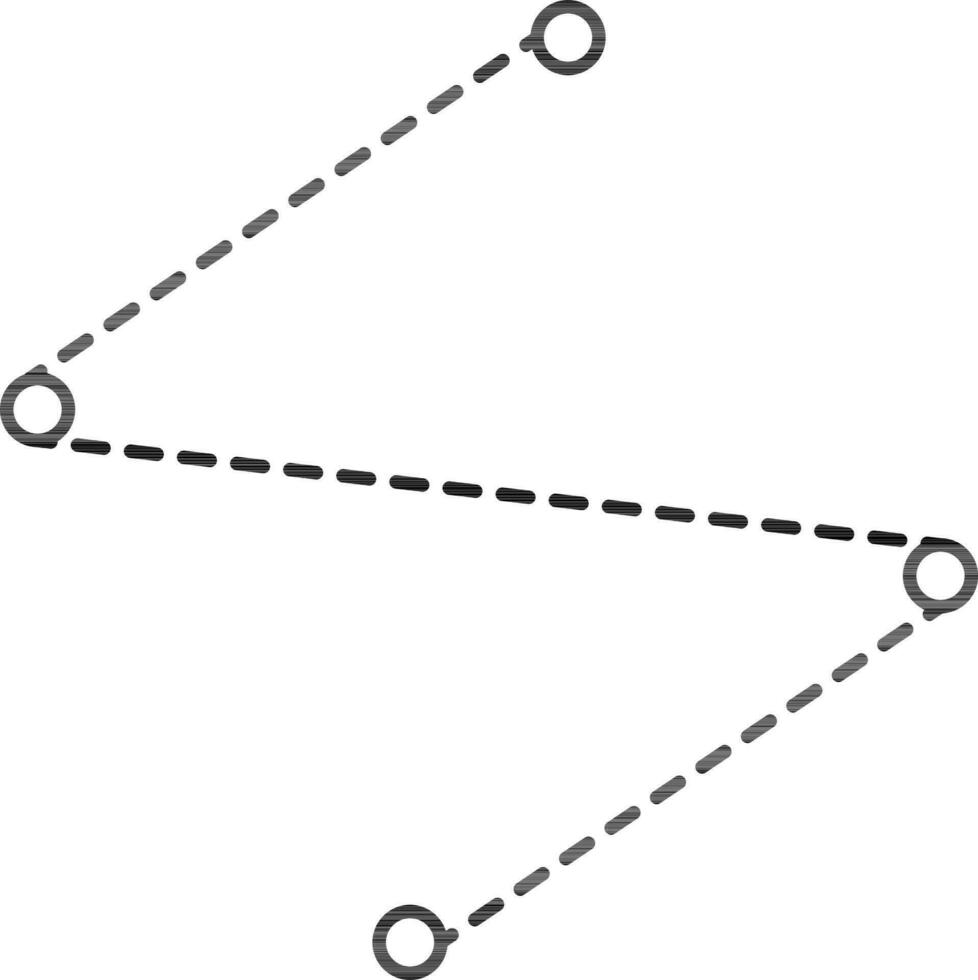 stratégique emplacement point structure icône dans ligne art. vecteur