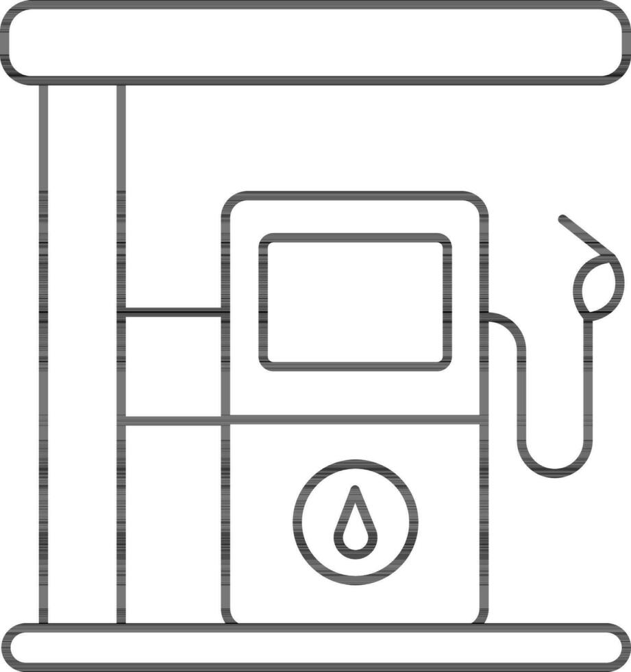 ligne art essence pompe icône dans plat style.a vecteur