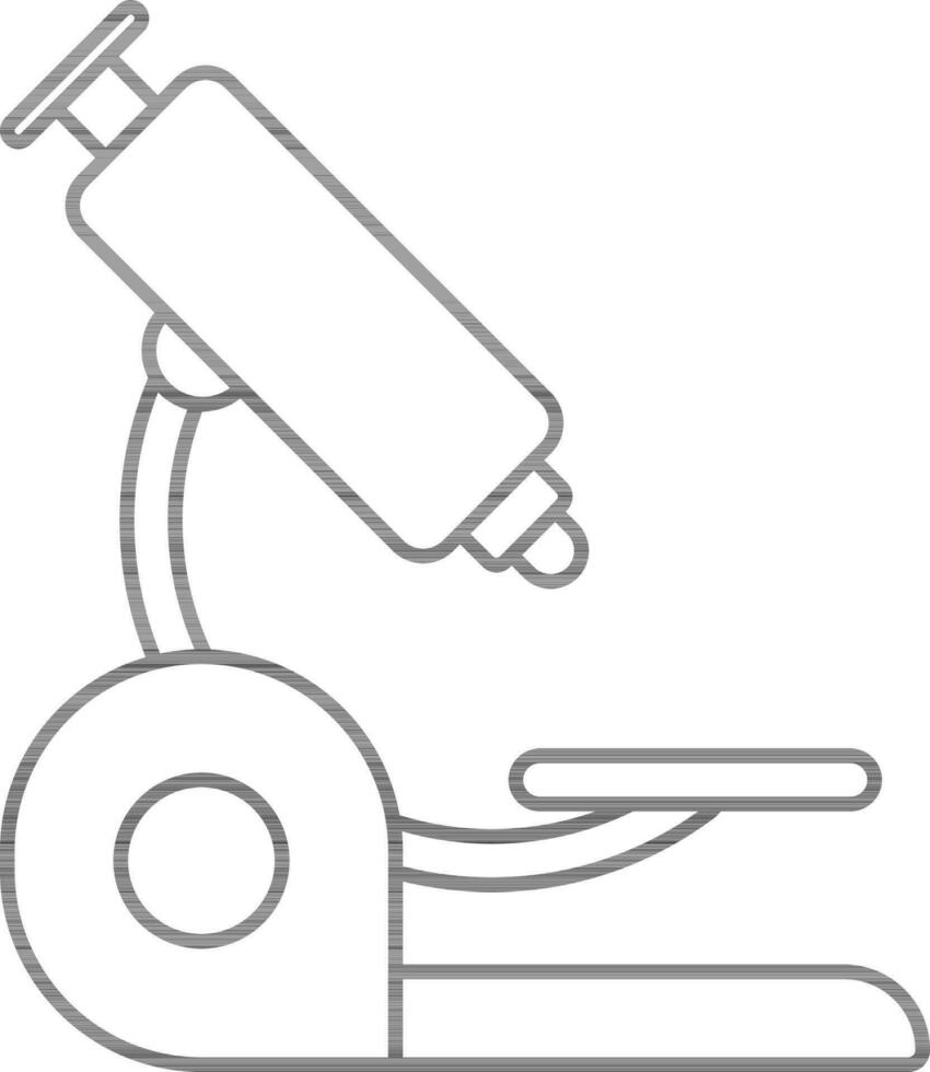 microscope icône ou symbole dans contour style. vecteur