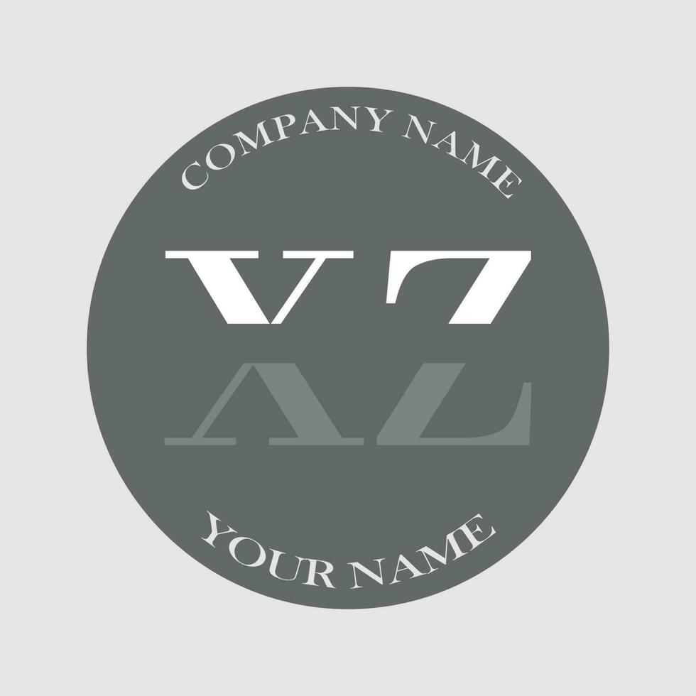 initiale xz logo lettre monogramme luxe main tiré vecteur