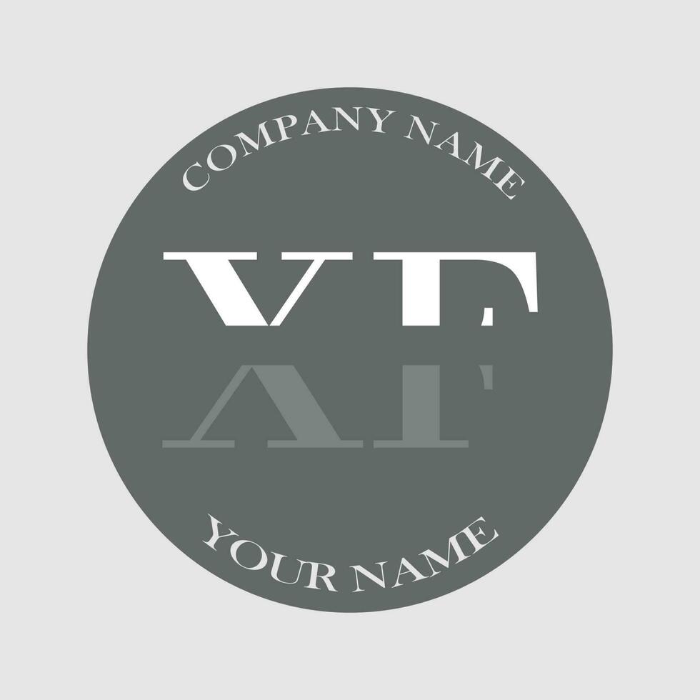 initiale xf logo lettre monogramme luxe main tiré vecteur
