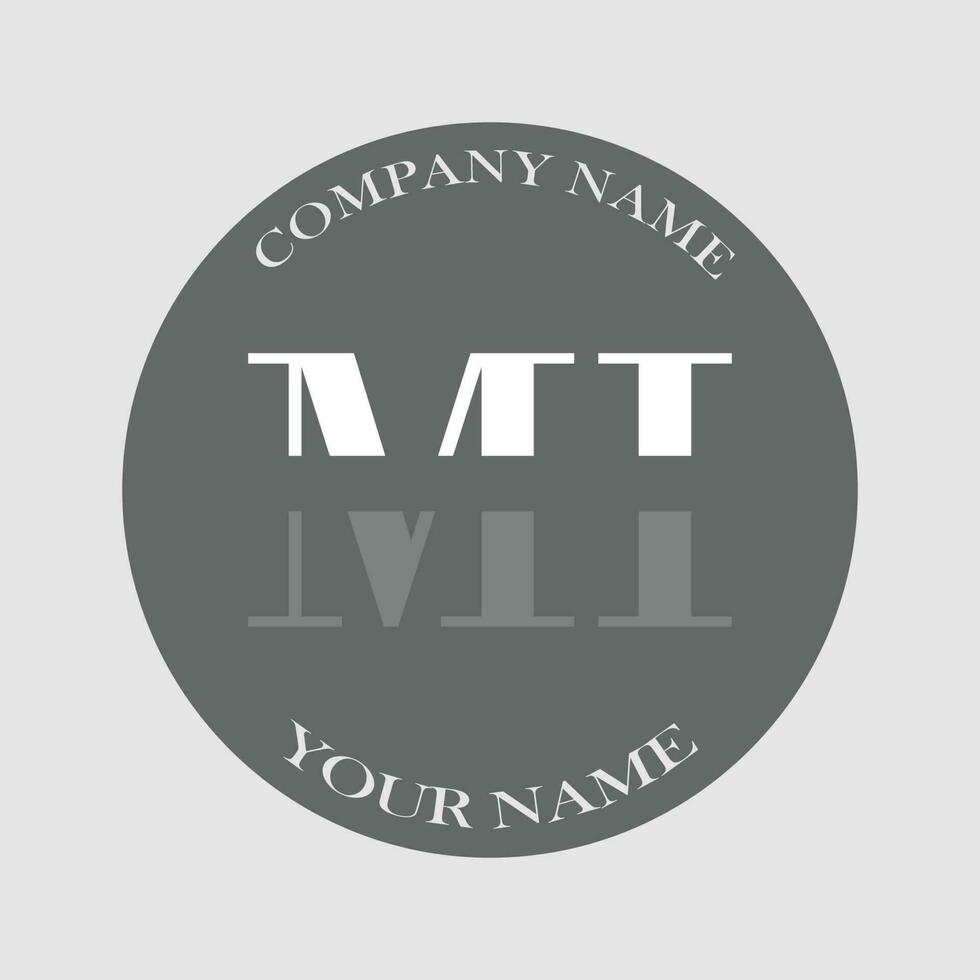 initiale mi logo lettre monogramme luxe main tiré vecteur