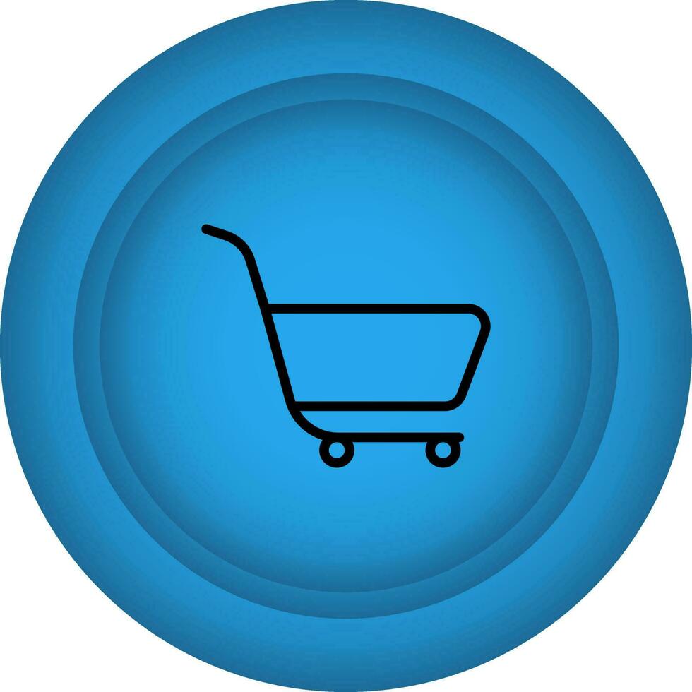 achats Chariot symbole bouton bleu icône. vecteur