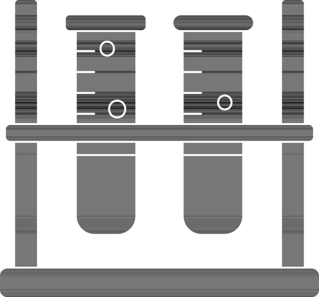 glyphe style tester tube grille icône ou symbole. vecteur