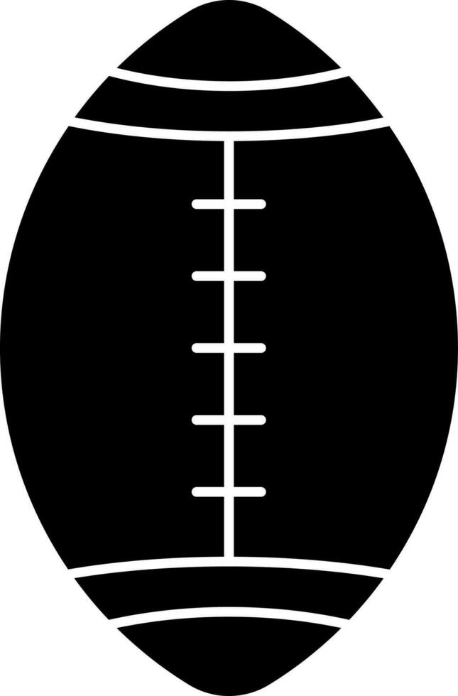 le rugby Balle icône dans noir et blanc couleur. vecteur