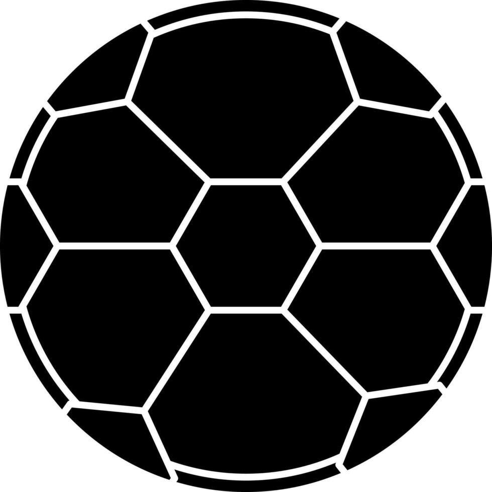 Football ou football icône dans noir et blanc couleur. vecteur
