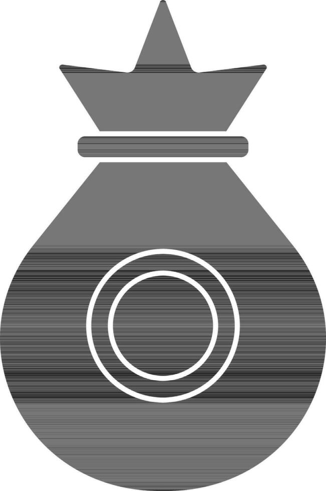 illustration de argent sac icône dans glyphe style. vecteur