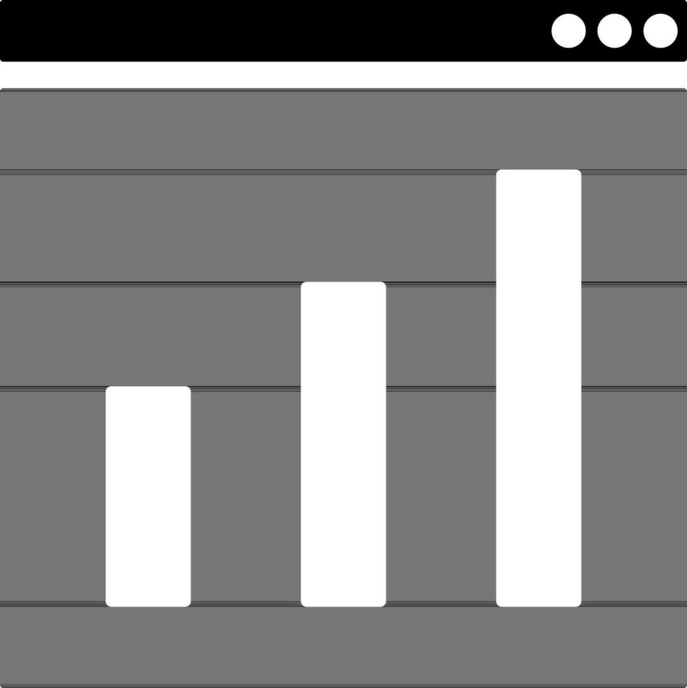 bar graphique site Internet fenêtre glyphe icône. vecteur