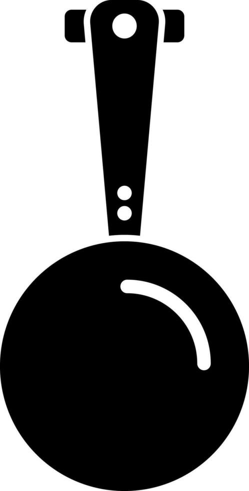 friture la poêle icône ou symbole dans noir et blanc couleur. vecteur