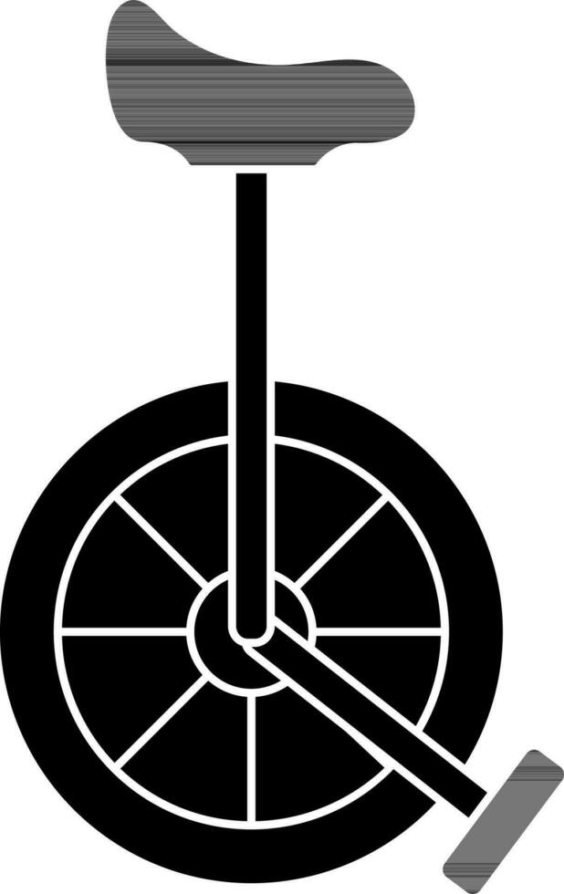 isolé monocycle icône dans noir et blanc couleur. vecteur