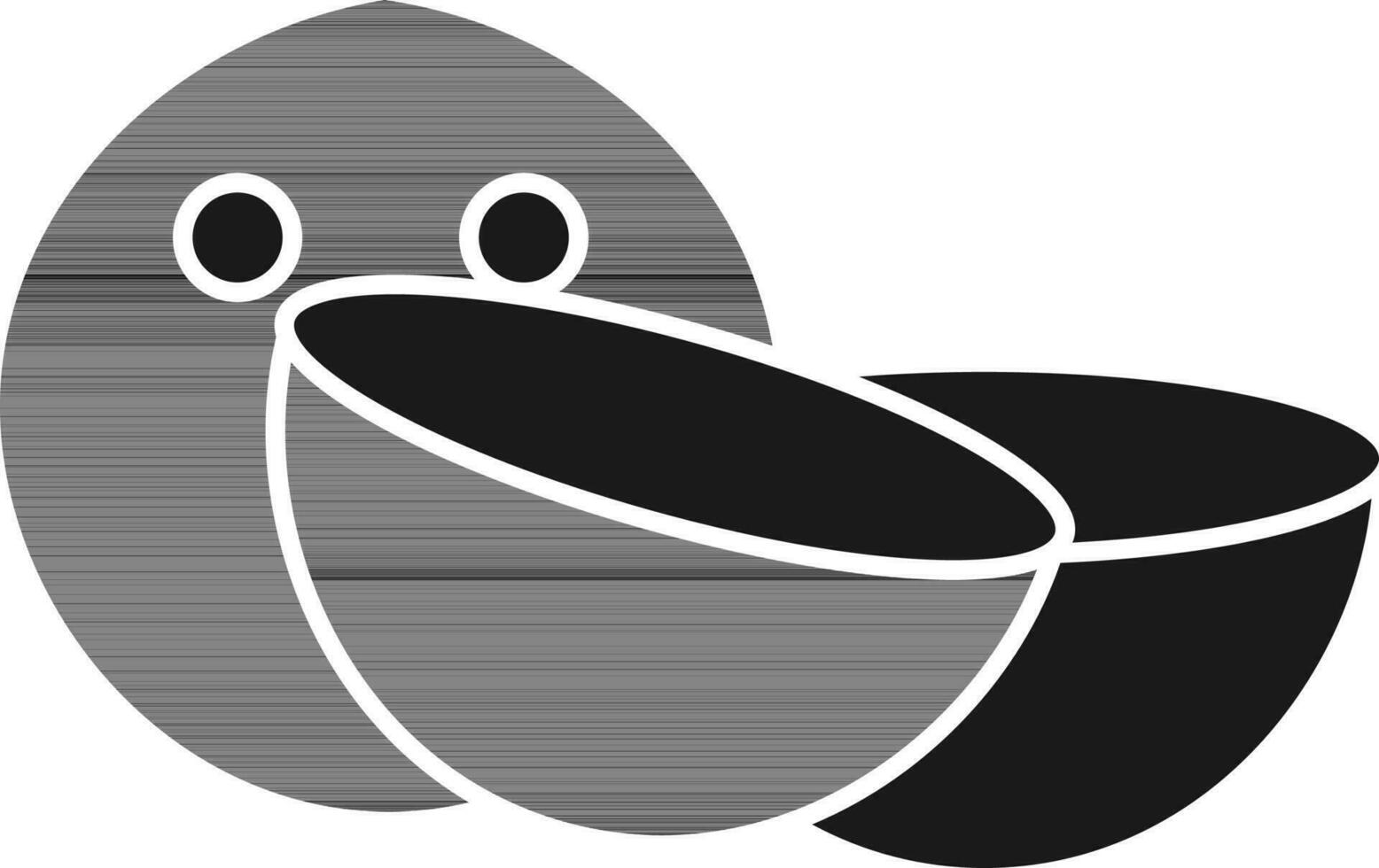 illustration de noix de coco icône dans glyphe style. vecteur