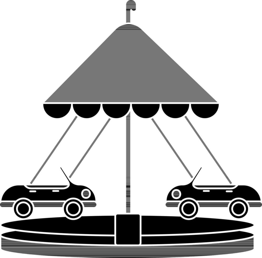 carrousel icône dans noir et blanc couleur. vecteur