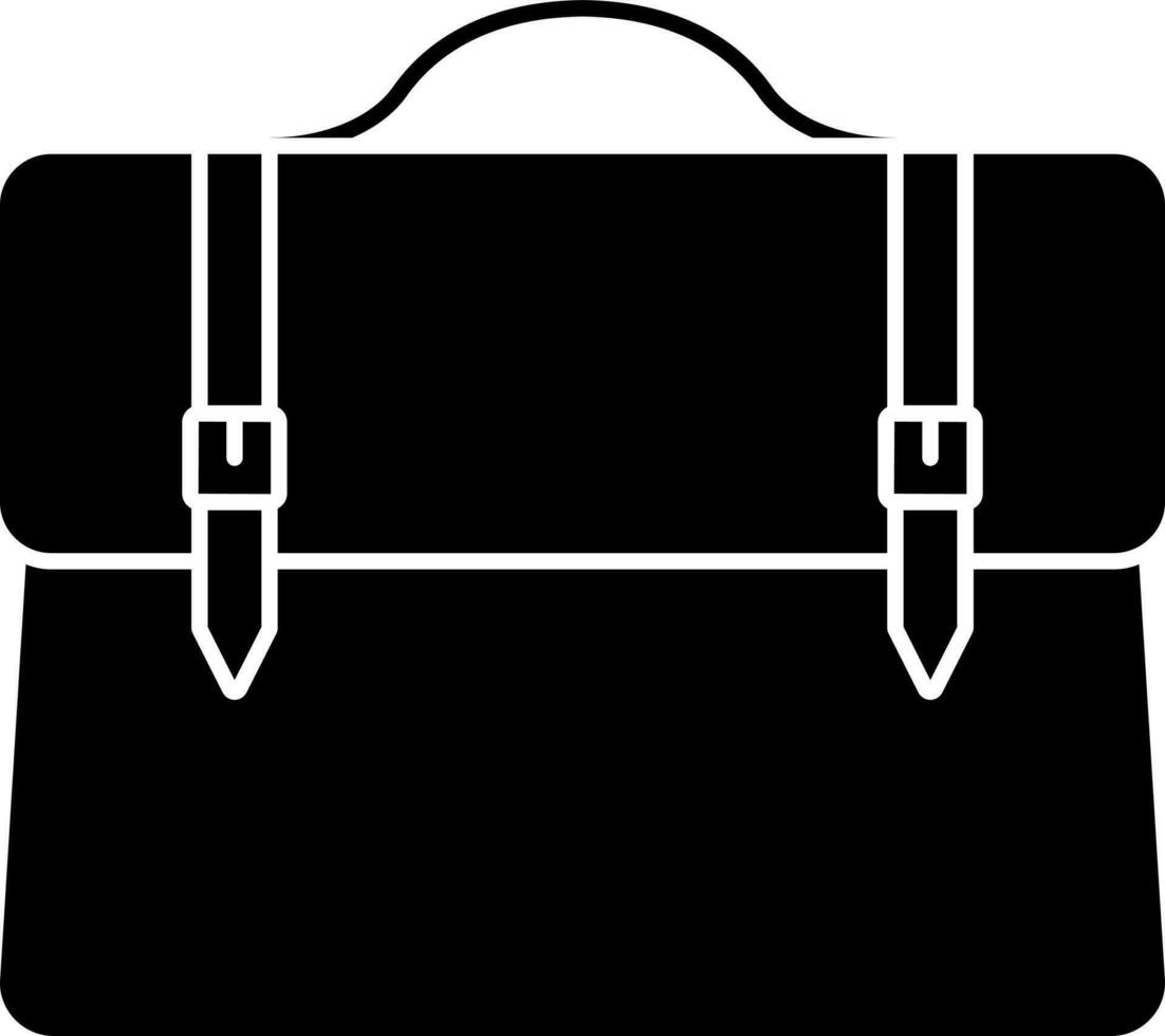 noir Bureau sac icône dans plat style. vecteur