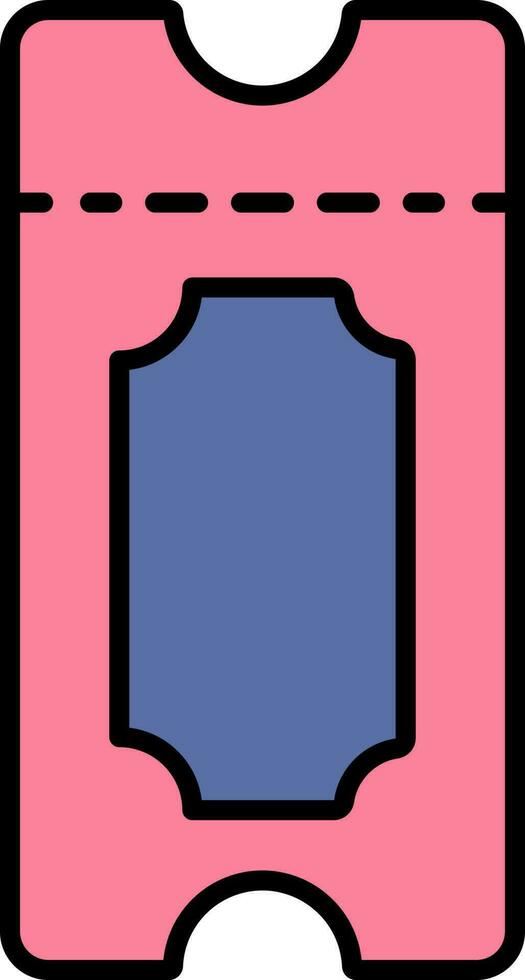 billet icône dans bleu et rose couleur. vecteur