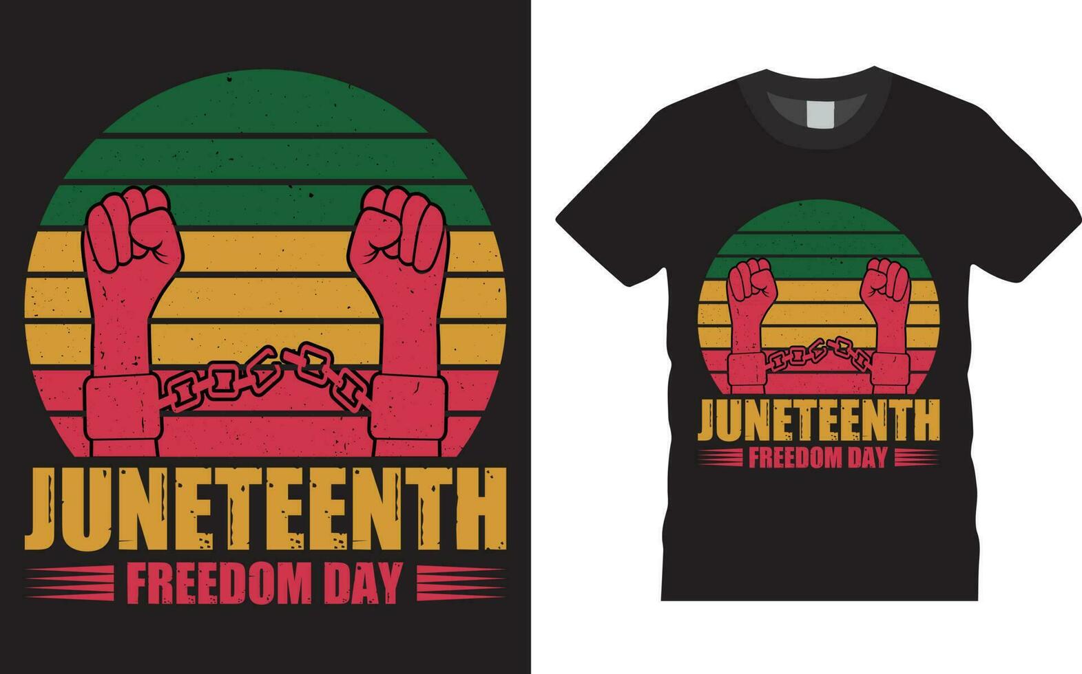 juneteenth liberté journée 1865 américain noir gens historique T-shirt conception vecteur