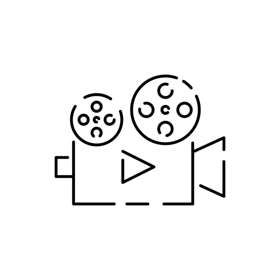 cinéma ligne icône. Accueil cinéma ligne Icônes. modifiable accident vasculaire cérébral panneaux. Accueil cinéma contour concept illustrations. divertissement et film ou film. vieux et rétro réalisateur ou projecteur. vecteur