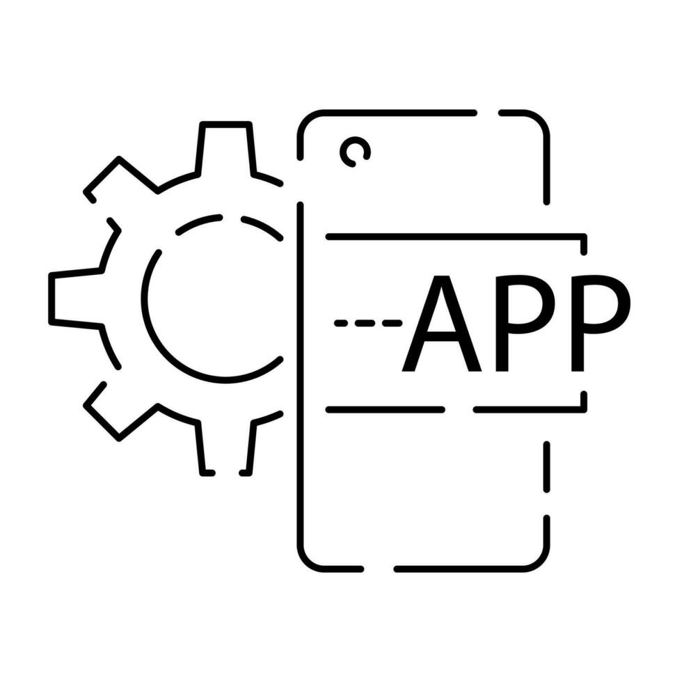 codage et programmation ligne icône. dev mince ligne icône pour développement. la toile ou ui. ordinateur La technologie et données. vecteur