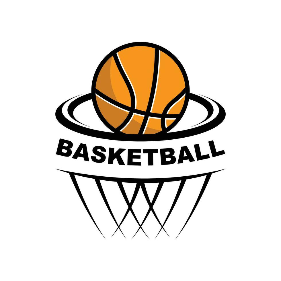 modèle de conception de vecteur de logo de basket-ball