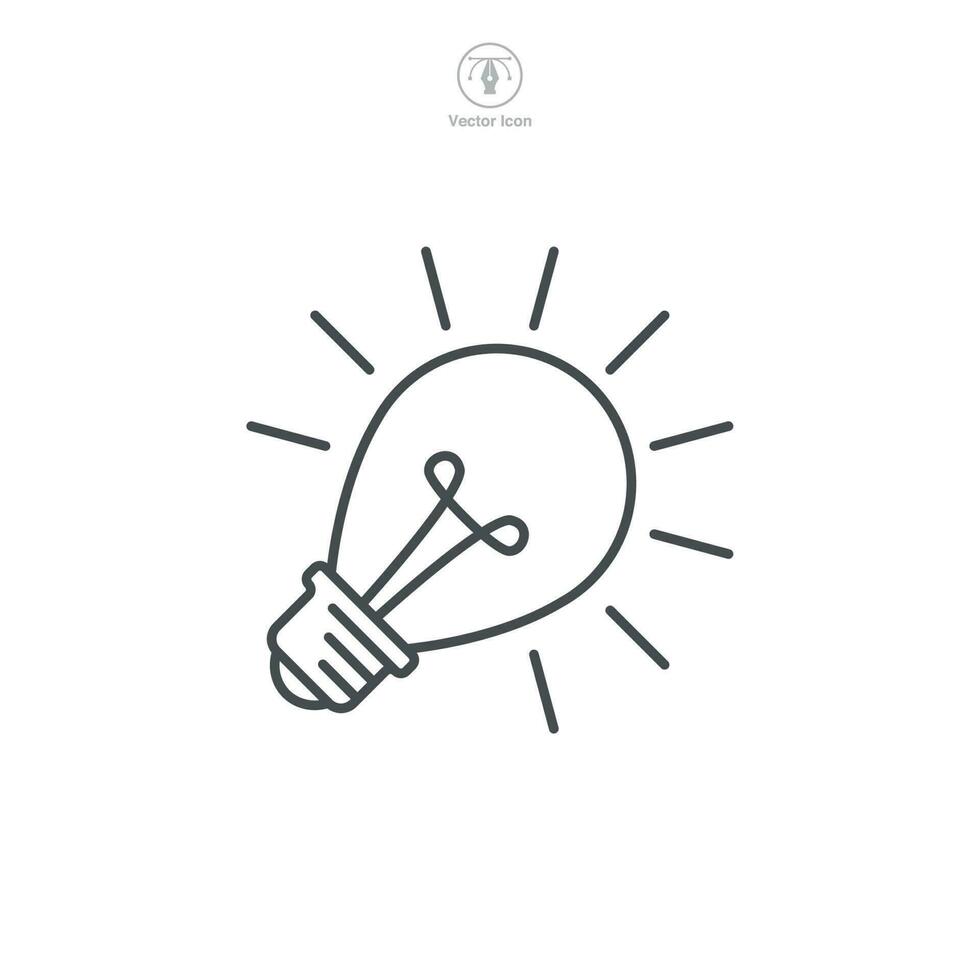 lumière ampoule, idée, lampe icône symbole modèle pour graphique et la toile conception collection logo vecteur illustration