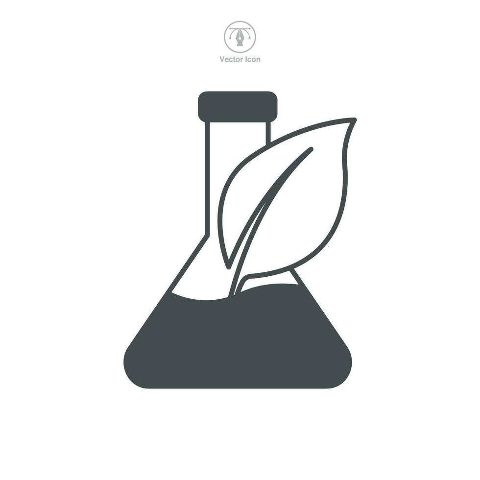 la biologie plante recherche expérience dans laboratoire icône symbole modèle pour graphique et la toile conception collection logo vecteur illustration