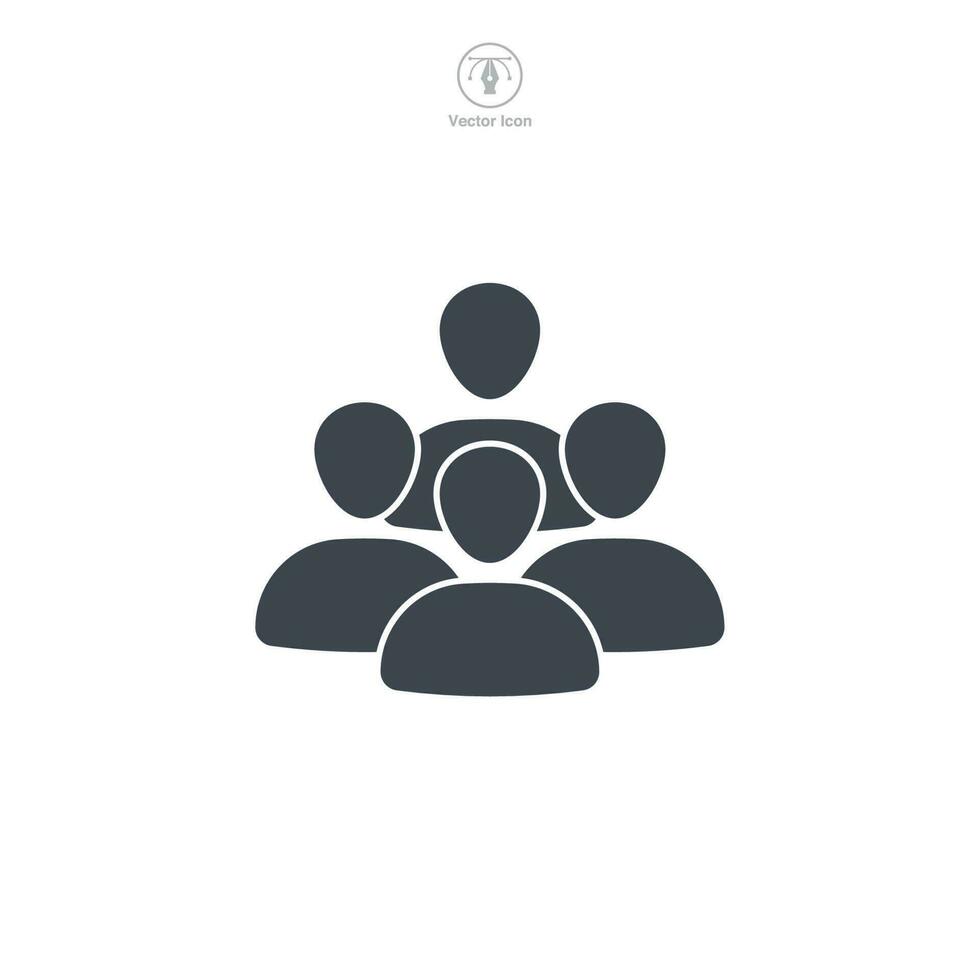 équipe icône symbole modèle pour graphique et la toile conception collection logo vecteur illustration