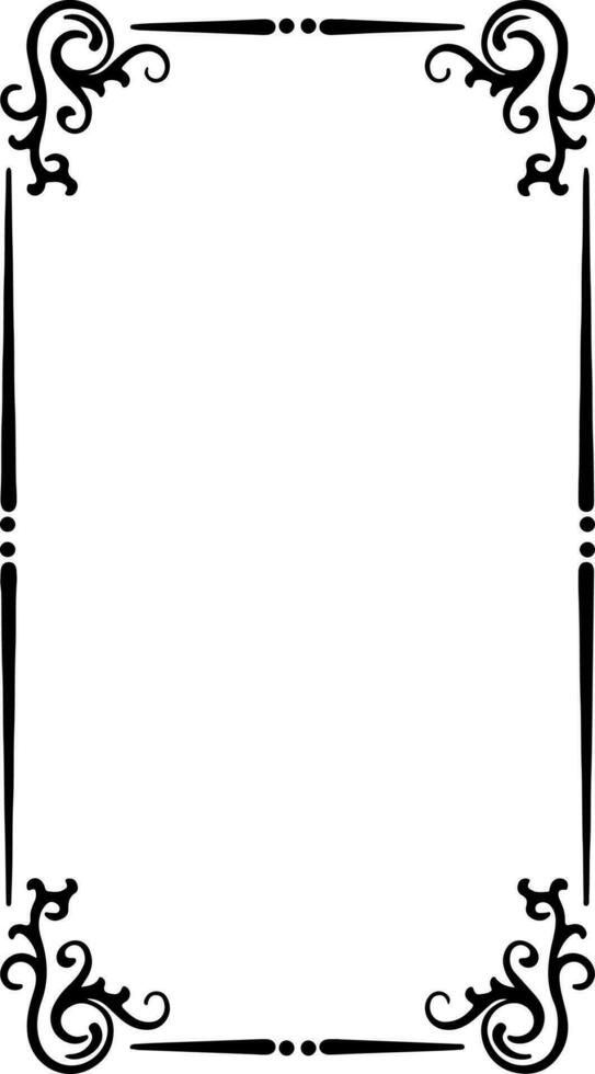 noir rectangle frontière pour graphique conception vecteur