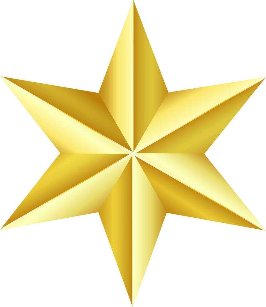 isolé d'or étoile sur blanc Contexte. vecteur
