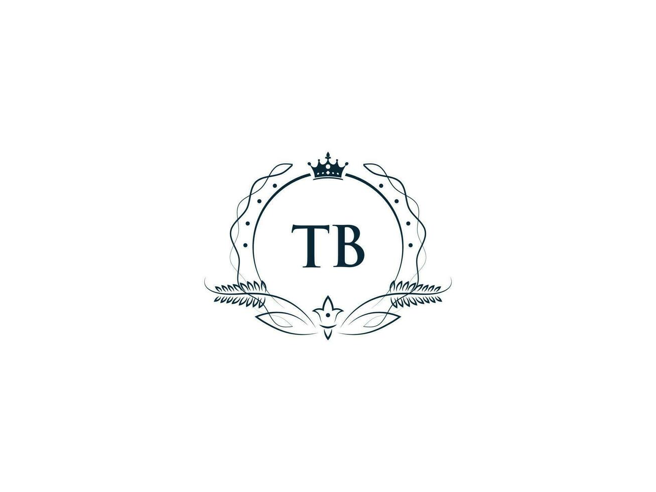 initiale Royal t logo icône, minimaliste tb bt couronne logo icône vecteur