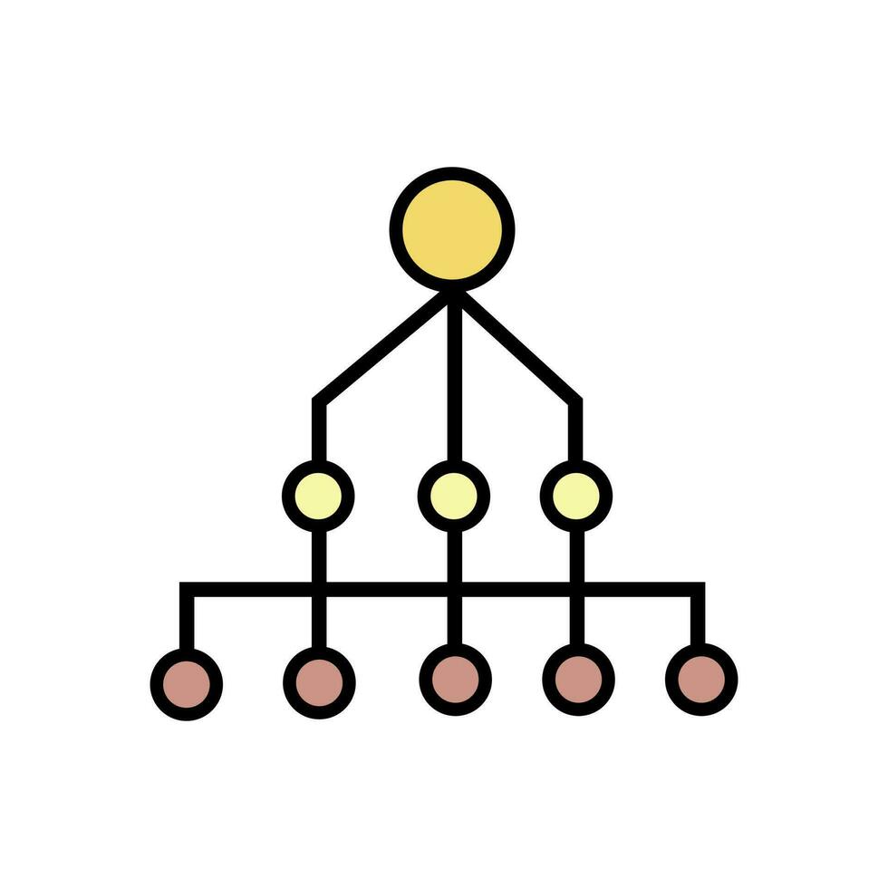 hiérarchie icône vecteur illustration. hiérarchie direct Couleur icône