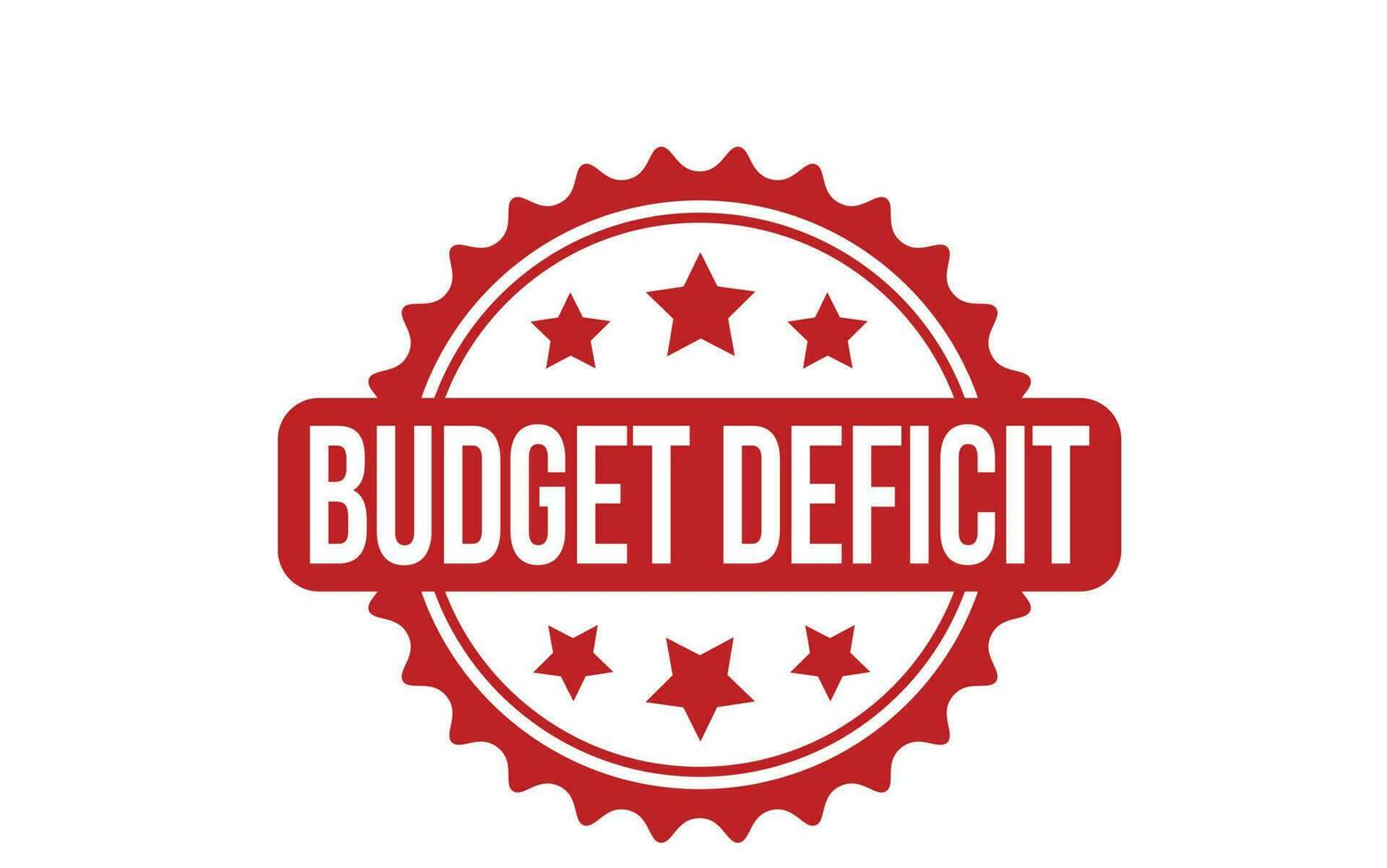 budget déficit caoutchouc timbre joint vecteur