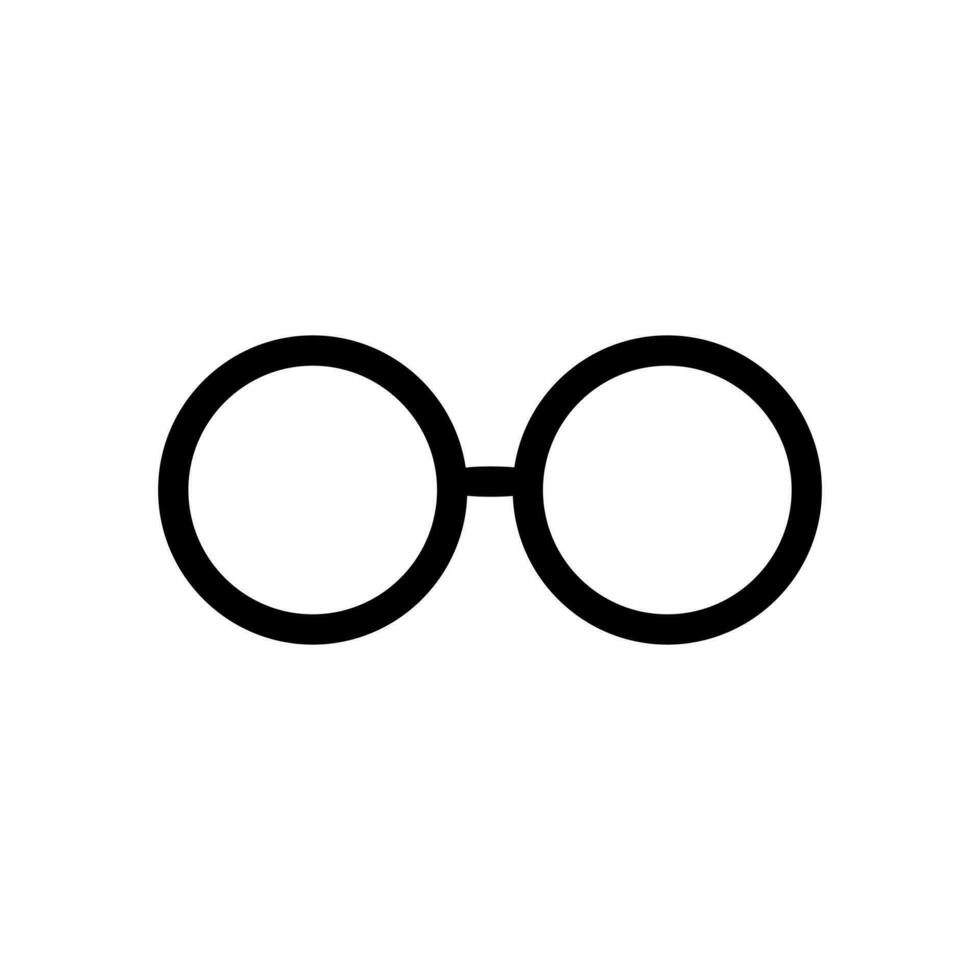 des lunettes direct icône symbole vecteur. noir contour des lunettes icône vecteur