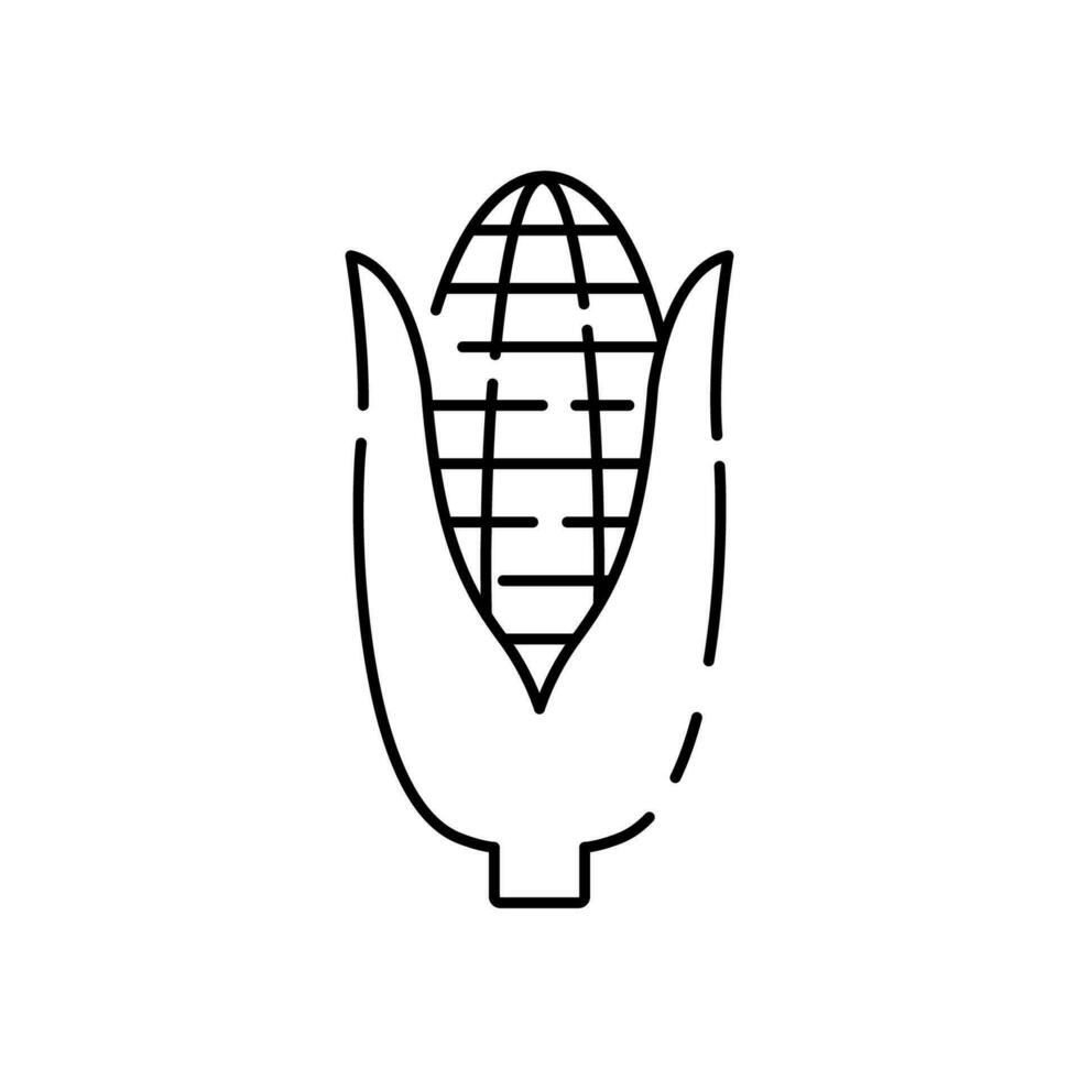 agriculture et agriculture icône mince ligne style. global agriculture et récolte. village. sucré maïs. vecteur