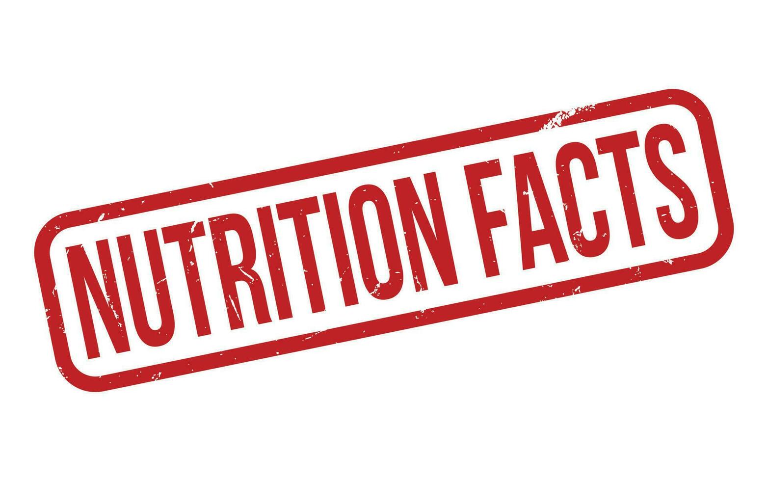 nutrition les faits caoutchouc timbre joint vecteur