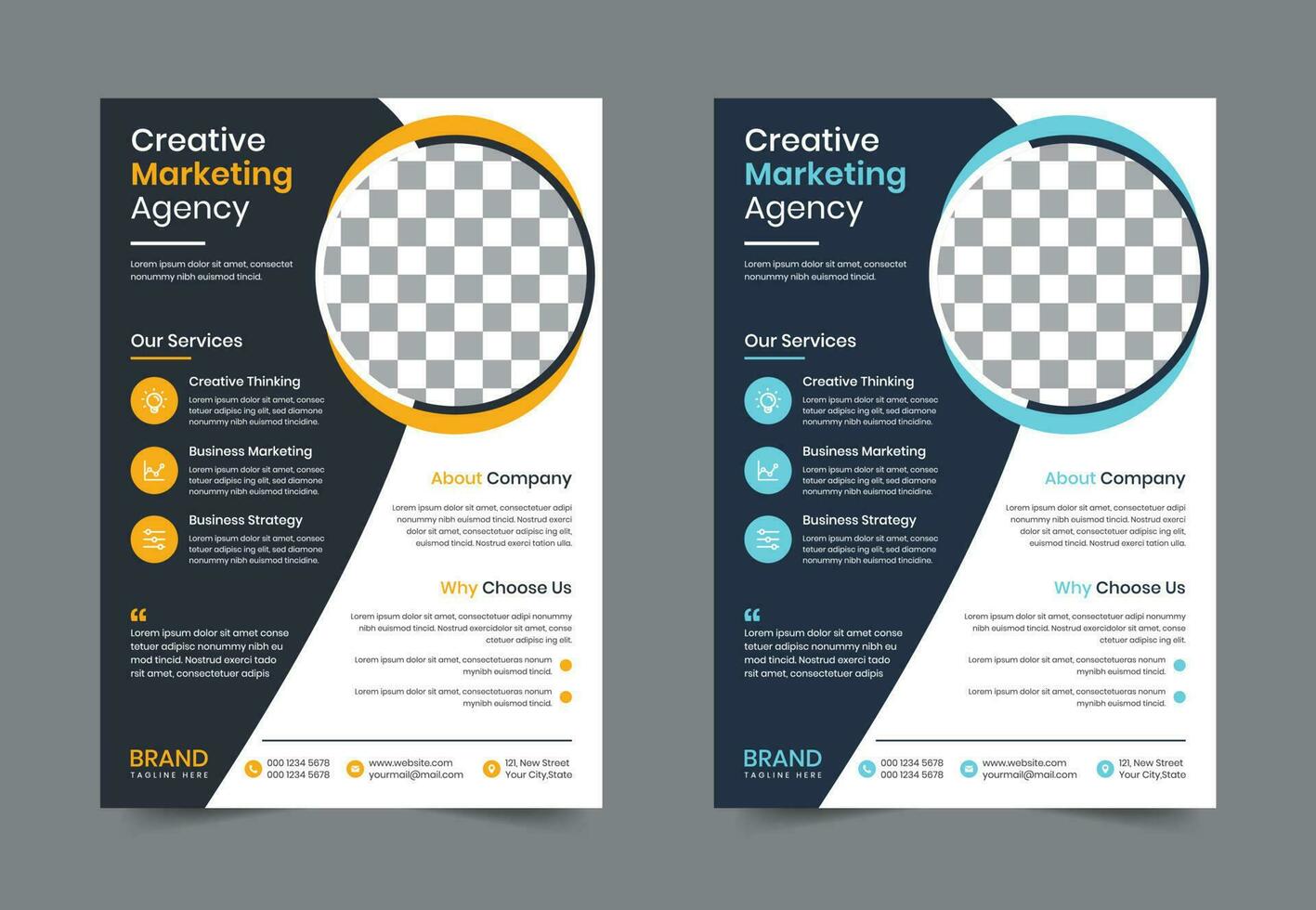 Créatif moderne entreprise affaires prospectus modèle conception. brochure brochure affiche vecteur illustration. pour commercialisation, affaires proposition, promotion, afficher, annuel rapport, éducation, vente